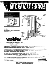 Weider Victory X41 Powerguide English Manual