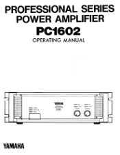 Yamaha PC1602 Owner's Manual (image)