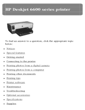 HP Deskjet 6620 HP Deskjet 6600 series printer - (Windows) Reference Guide