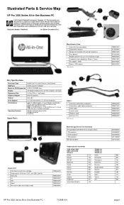 HP Pro All-in-One 3520 Illustrated Parts & Service Map HP Pro 3520 Series All-in-One Business PC