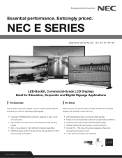 NEC E425 Specification Brochure