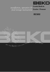 Beko BC502 User Manual