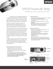 Epson PowerLite 800p Product Brochure