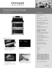 Frigidaire FGEF306TPF Product Specifications Sheet