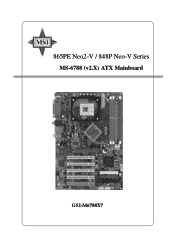 MSI 865PE NEO2-V User Guide