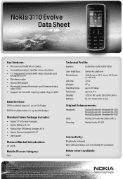 Nokia 3110 Evolve Brochure