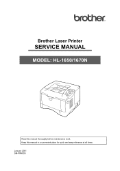 Brother International hl 1650 Service Manual