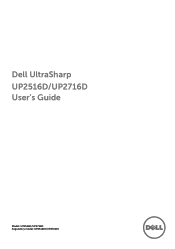 Dell UP2516D Dell UltraSharp Users Guide