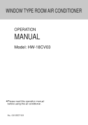 Haier HW-18CV03 HW-16CV03 User Manual