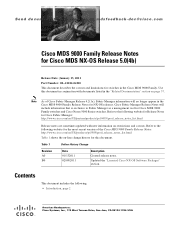 HP Cisco MDS 8/24c Cisco MDS 9000 Family Release Notes for Cisco MDS NX-OS Release 5.0(4b) (OL-21012-04-B0, January 2011)