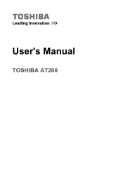 Toshiba Excite AT200 PDA05C-002003 Users Manual Canada; English