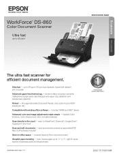 Epson WorkForce DS-860 Product Specifications