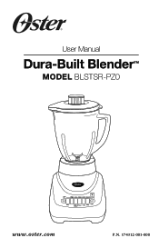 Oster Dura-Built User Manual