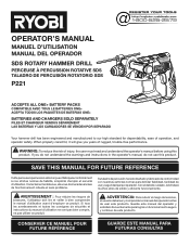Ryobi P221 Operation Manual