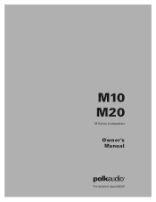 Polk Audio M10 M20 Owner's Manual