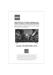 RCA RLDED5098-UHD English Manual