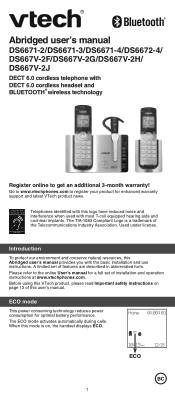 Vtech DS667V-2G Abridged User Manual