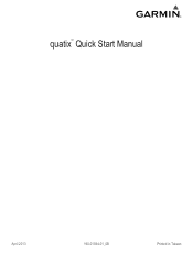 Garmin quatix 3 Quick Start Manual