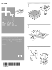 HP 5200dtn HP LaserJet 5200 500 Sheet Feeder - Install Guide (multiple language)