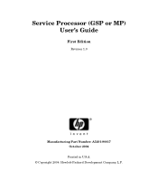 HP Rp7410 User's Guide - Service Processor (GSP or MP)