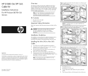 HP DL2x170h HP h1000 G6 SFF SAS Cable Kit Installation Instructions For HP ProLiant DL170h G6 Servers