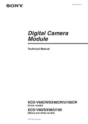 Sony XCDSX90CR User Manual (XCDV60_V60CR_SX90_SX90CR_U100_U100CR_Technical_Manual)