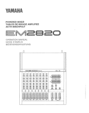 Yamaha EM2820 Manual