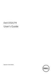 Dell D3217H Monitor Users Guide