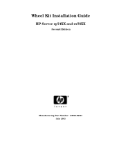 HP rp7400 Wheel Kit Installation Guide, Second Edition - HP Server rp74XX and rx76XX
