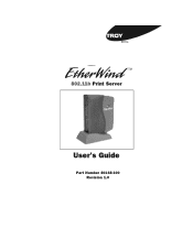 Oki OKICOLOR8cccs Troy Etherwind 802.11b Print Server Users Guide