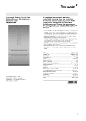 Thermador T42BT110NS Product Specification Sheet
