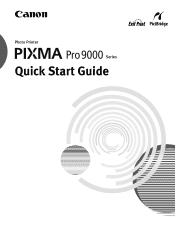 Canon PIXMA Pro9000 Quick Start Guide