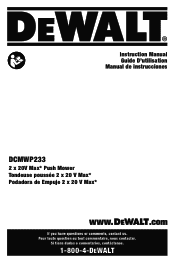 Dewalt DCMWP233U2 Instruction Manual