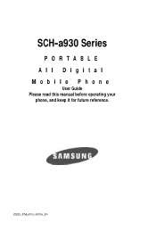 Samsung SCH A930 User Manual (ENGLISH)