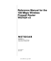 Netgear WGT624 WGT624v3 Reference Manual