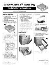 Oki C5100n C5100/C5300 2nd Paper Tray Installation Instructions