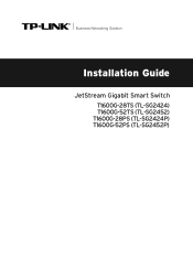 TP-Link T1600G-52PS TL-SG2452P T1600G-28PSTL-SG2424P V1 Installation Guide