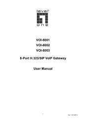 LevelOne VOI-8001 Manual