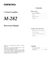 Onkyo M-282B Owner Manual