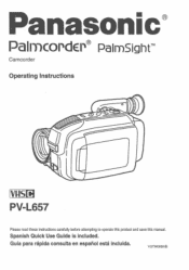 Panasonic PVL657 PVL657 User Guide