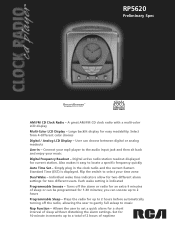 RCA RP5620 - RP CD Clock Radio Manual