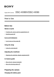 Sony DSC-HX90V Help Guide (Printable PDF)