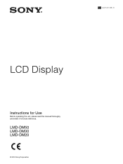 Sony LMDDM50 User Manual (LMD-DM20, DM30, DM50 User Manual)
