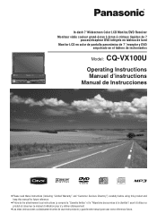 Panasonic CQVX100U In-dash Dvd Monitor