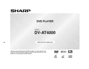 Sharp DV-AT4000 DV-AT4000 Operation Manual (DVD Player in HT-AT4000)