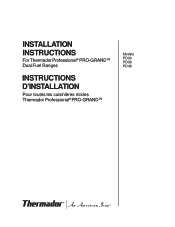 Thermador PRD364EDPG Installation Instructions