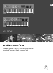 Behringer MOTOoR 61 Manual