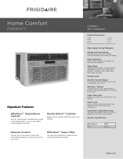 Frigidaire FRA083AT7 Product Specifications Sheet (English)