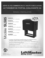 LiftMaster SL585101U SL585151U Installation -French Manual