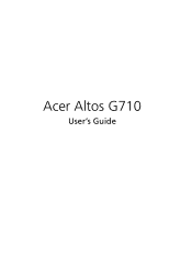 Acer Altos G710 Altos G710 User's Guide